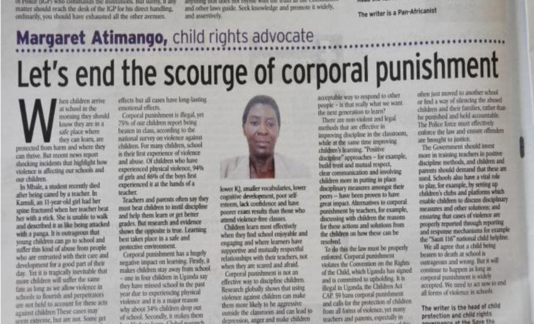 corporal punishment in schools articles